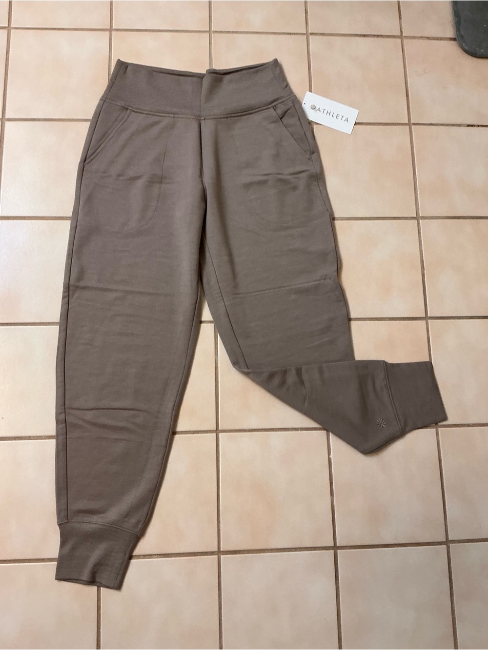 Athleta Coaster Luxe Jogger  Sz small NWT! Mortar Mushroom